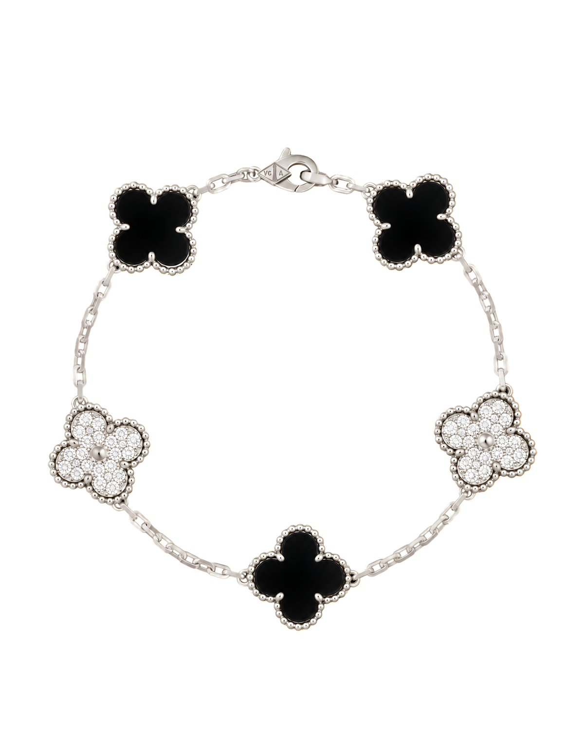 Pulso VCA Plata Diamante/Negro