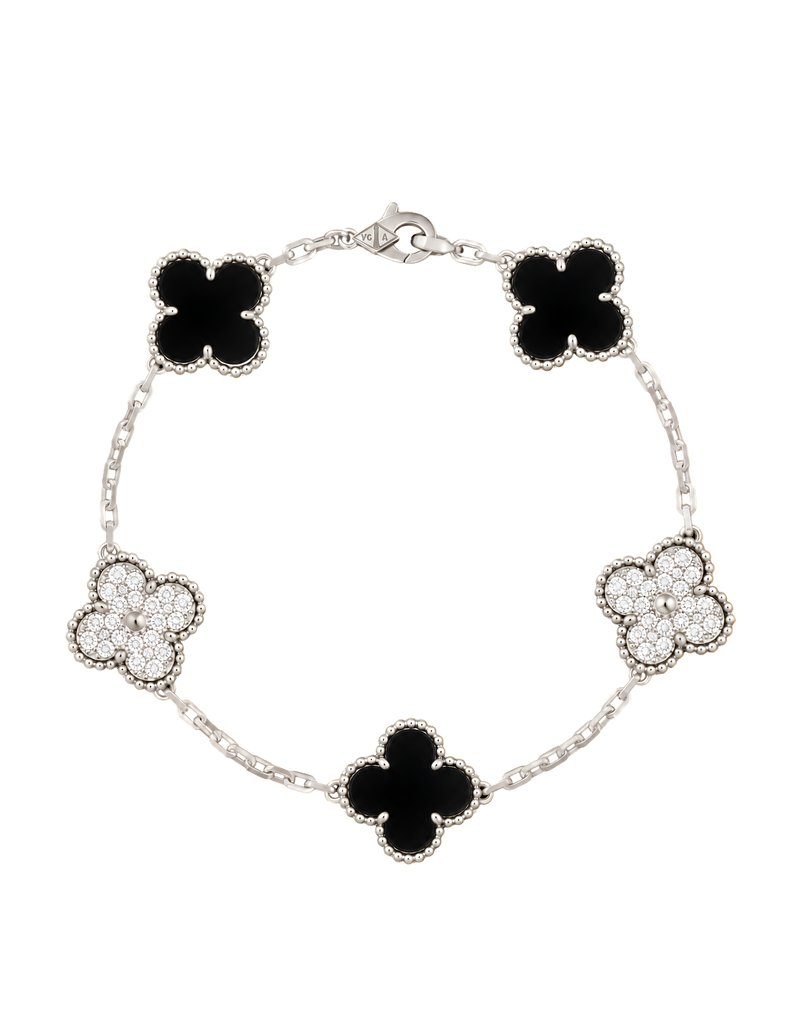 Pulso VCA Plata Diamante/Negro